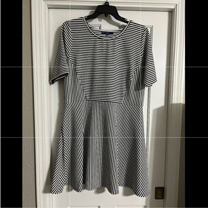 Striped Fit & Flare Dress